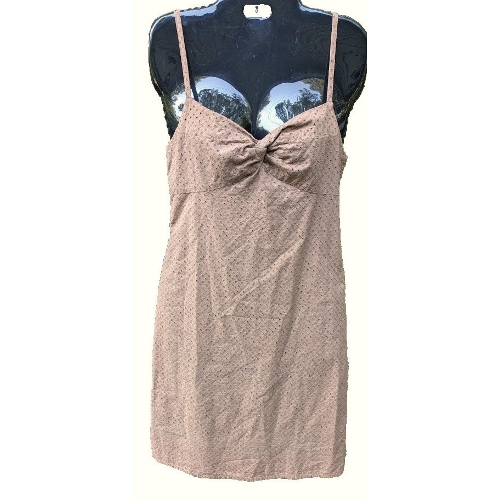 Vintage Y2K Gap Babydoll Mini Dress Sz 1 Eyelet Lace Feminine Dainty Summer Cute